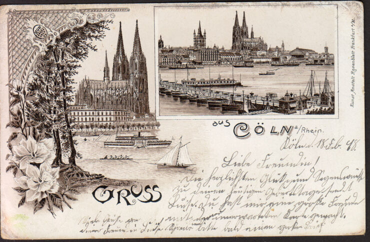 COLN / KOLONIA - NAD RENEM - KATEDRA - GRUSS 1898 R.