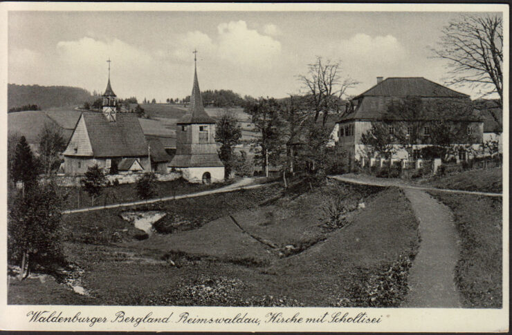 RYBNICA LEŚNA / REIMSWALDAU - Reg. WAŁBRZYCH - KOŚCIÓŁ Z PLEBANIĄ