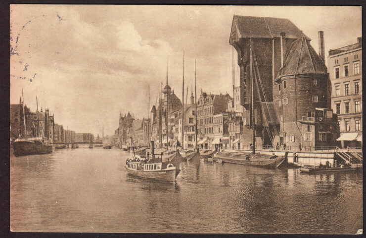 DANZIG (GDAŃSK) - LANGEBRUCKE - STATEK 1912 R.