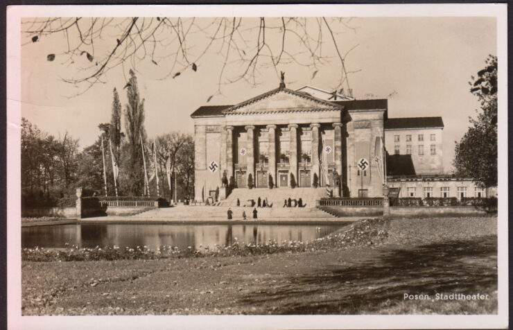 POSEN (POZNAŃ) - STADTTHEATER - TEATR - PROPORCE - SWASTYKI 1941 R.