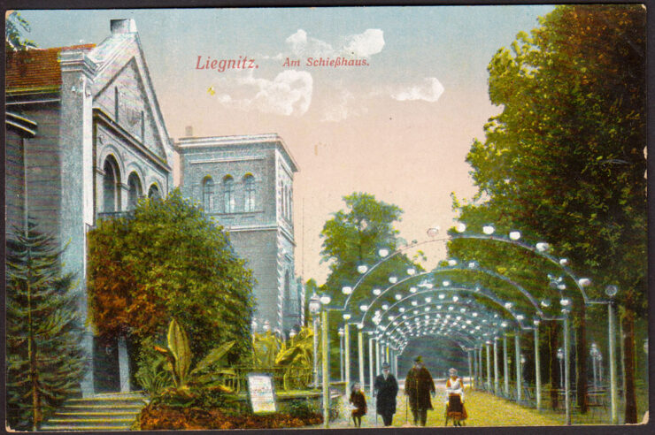 LIEGNITZ (LEGNICA) - AM SCHIESSHAUS - DOM STRZELECKI - 1913 R.