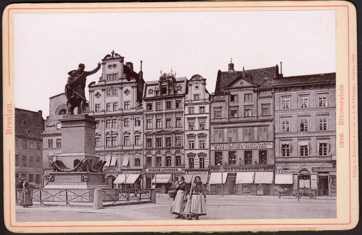 BRESLAU (WROCŁAW) - BLUCHERPLATZ 1829 R. (P. SOLNY) - DRESDEN 1900 - FOTO NA TEKTURCE