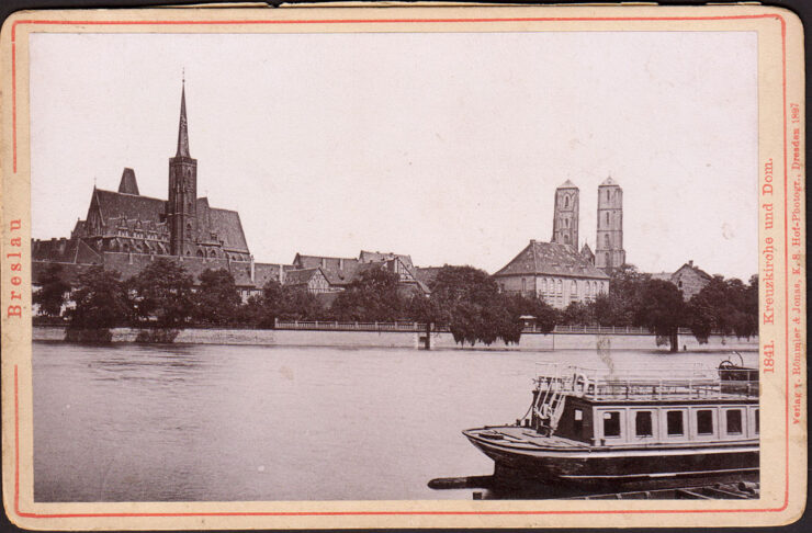 BRESLAU (WROCŁAW) - KREUZKIRCHE - DOM 1841 R. - DRESDEN 1900 - FOTO NA TEKTURCE