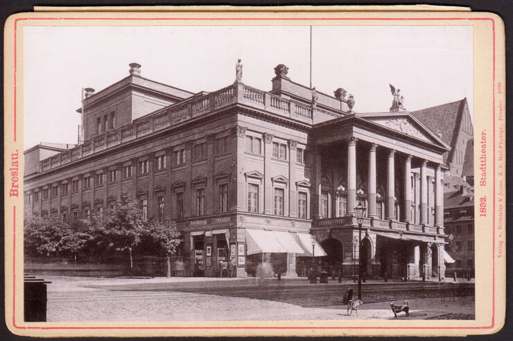 BRESLAU (WROCŁAW) - STADTHEATER 1832 R. - FOTO NA TEKTURCE - 1900 DRESDEN