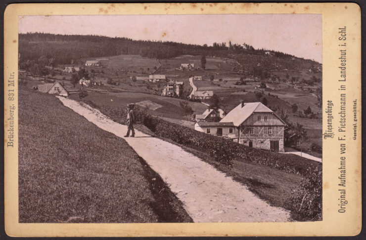 BRUCKENBERG (KARPACZ GÓRNY) - RIESENGEBIRGE - Fot. F. PIETCHMANN - OK. 1890 R. - TEKTURKA