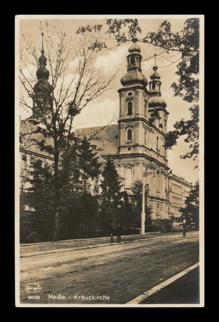 NEISSE (NYSA) - KREUZKIRCHE - KOŚCIÓŁ - ZDJĘCIOWA - ULICA 1933 R.