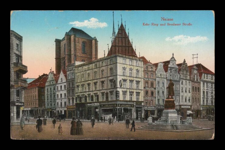 NEISSE (NYSA) - BRESLAUER STRASSE - RYNEK - FOLDPOST 1918 R.