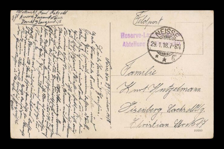 NEISSE (NYSA) - BRESLAUER STRASSE - RYNEK - FOLDPOST 1918 R.
