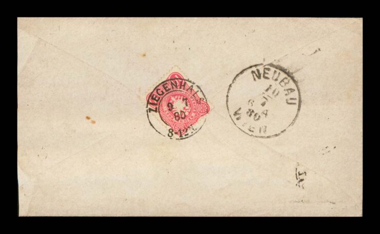 ZIEGENHALS (GŁUCHOŁAZY) - KOPERTA - STEMPEL 1880 R.