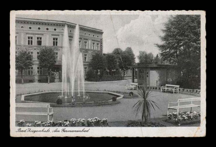 BAD ZIEGENHALS (GŁUCHOŁAZY) - GERMANENBAD - FONTANNA (ZŁAMANA)