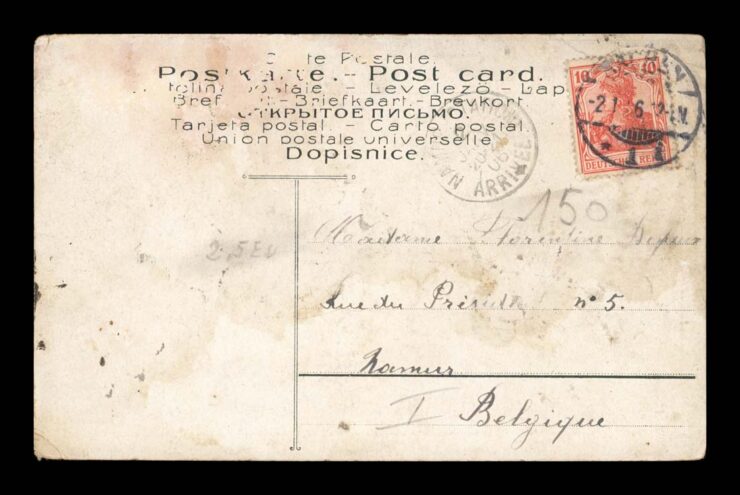 NEUJAHR (NOWY ROK) - KOSZYK Z KONICZYNĄ - SECESJA 1906 R.