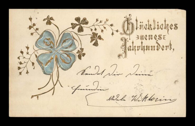 NEUES JAHRHUNDERT (NOWY ROK) - BŁĘKITNA KONICZYNA - PRAGE. 31.12.1899 R.