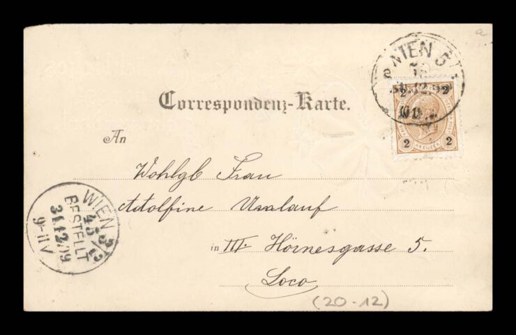 NEUES JAHRHUNDERT (NOWY ROK) - BŁĘKITNA KONICZYNA - PRAGE. 31.12.1899 R.