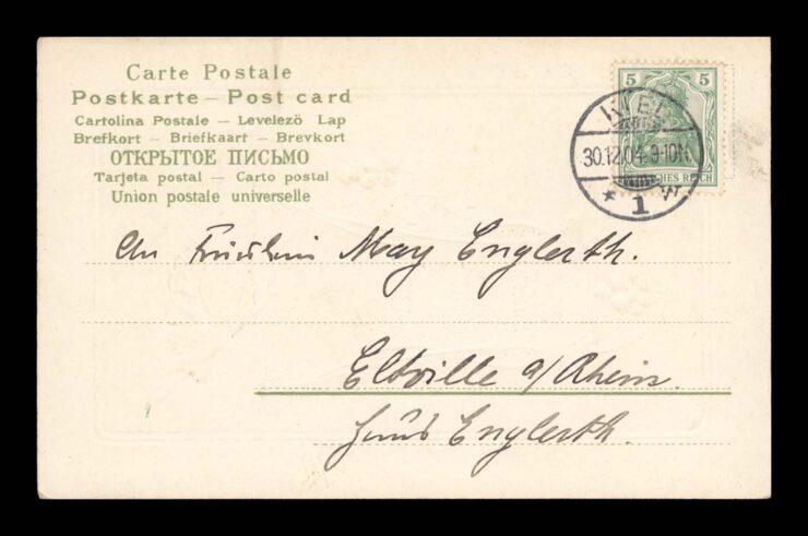 GLUCK WUNSCH (NOWY ROK) - SECESJA  - PRAGE - 1905 R.