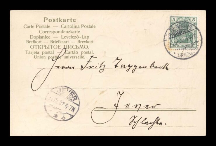 FROHLICHE WEHNACHTEN (WESOŁYCH ŚWIĄT) - BAŁWAN (SREBRZONA) 1903 R.