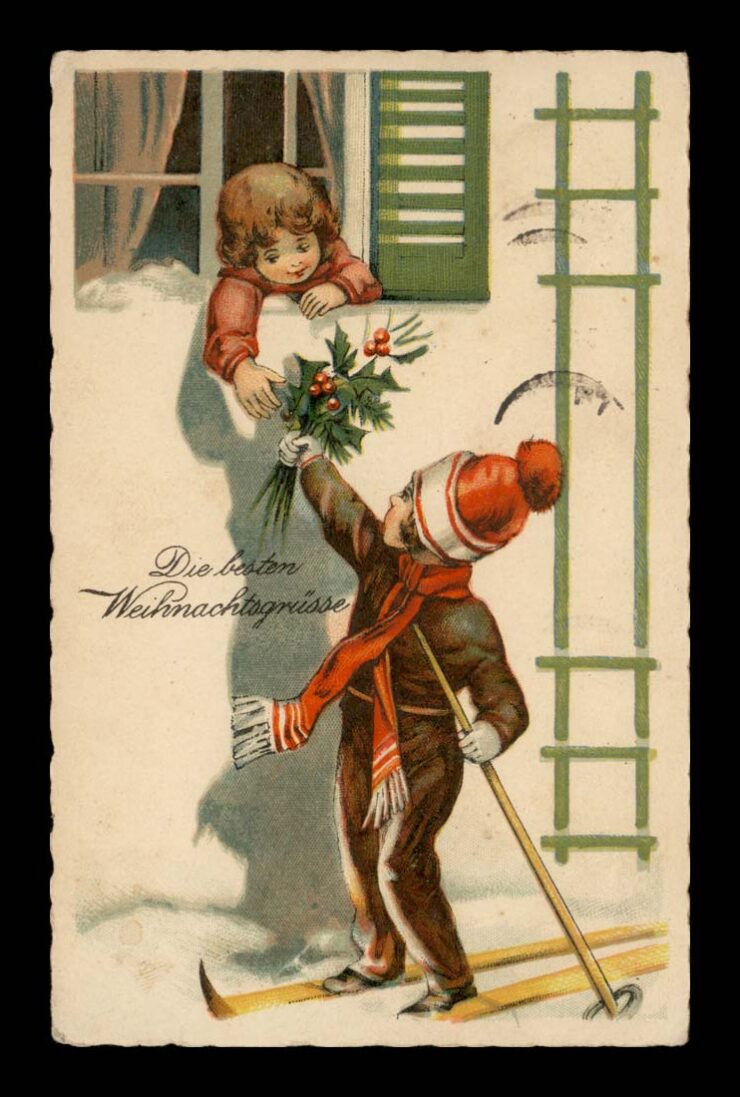 DIE BESTE WEIHNACHTGRUSSE (WESOŁYCH ŚWIĄT) - NARTY - ZIMA 1933 R.