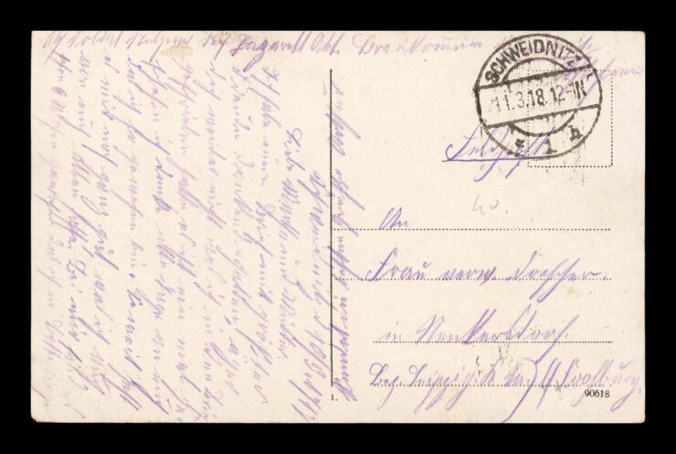 SCHWIDNITZ (ŚWIDNICA) - WASSERTURM - ULICA - Feld. 1918 R.