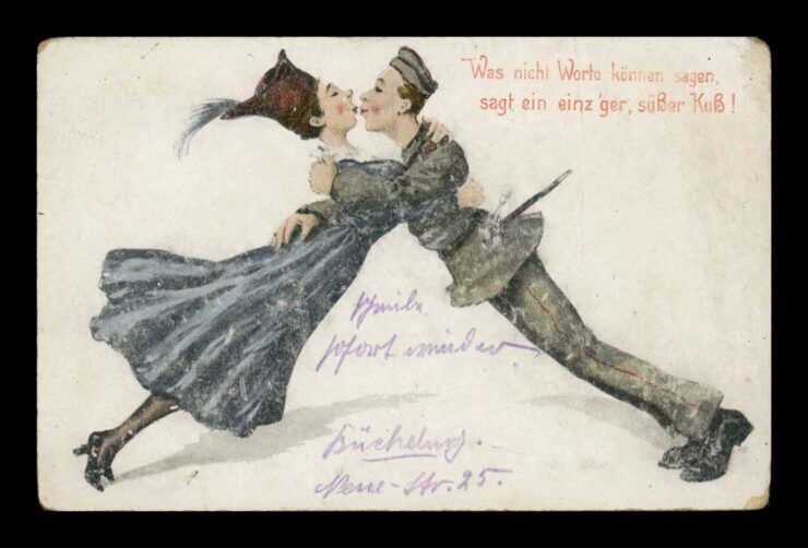 ŻOŁNIERZ, UKOCHANA, PARA- HUMOR - FELD 1918