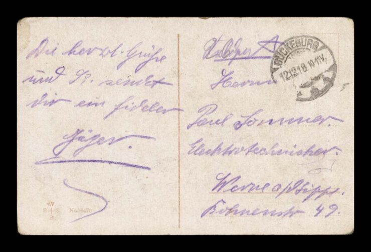 ŻOŁNIERZ, UKOCHANA, PARA- HUMOR - FELD 1918