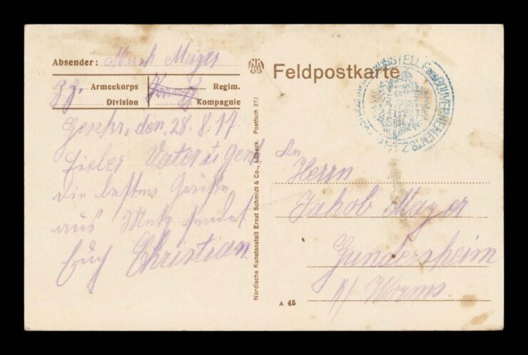 ŻOŁNIERZ, WOJSKO - MARMOLADA - WIERSZ, HUMOR - FELD. 1917