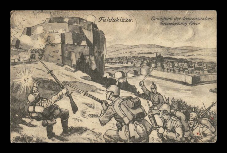 WOJNA - SZTURM NA TWIERDZĘ GIVET - 1915