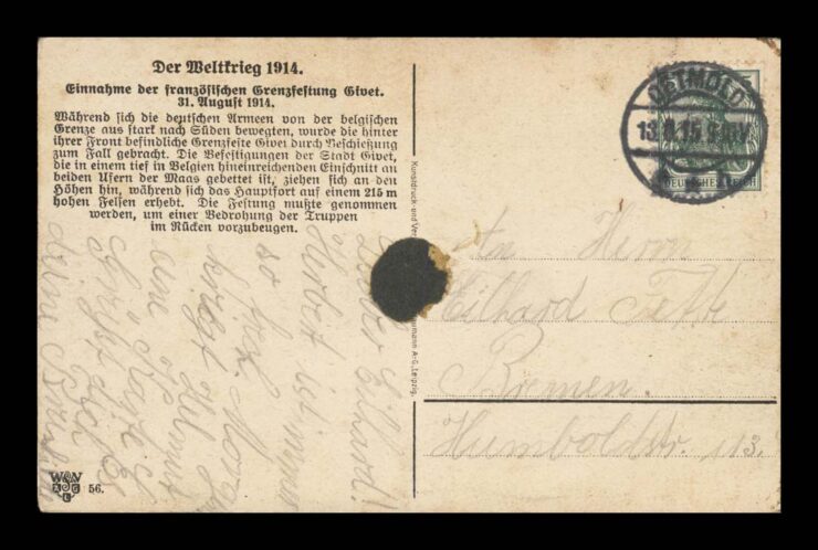 WOJNA - SZTURM NA TWIERDZĘ GIVET - 1915