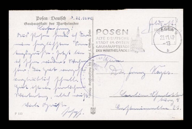 POSEN (POZNAŃ) - RATHAUS - RATUSZ, RYNEK - FELDPOST 1942
