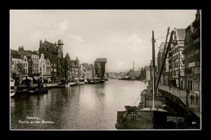 DANZIG (GDAŃSK) - UJĘCIE ZNAD MOTŁAWY - ŁÓDŹ BRIGITTE