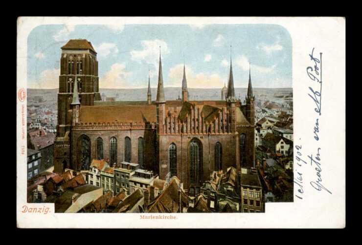 DANZIG (GDAŃSK) - MARIENKIRCHE  - BAZYLIKA - STMP. NEUFAHRWASSER - LITHO 1902