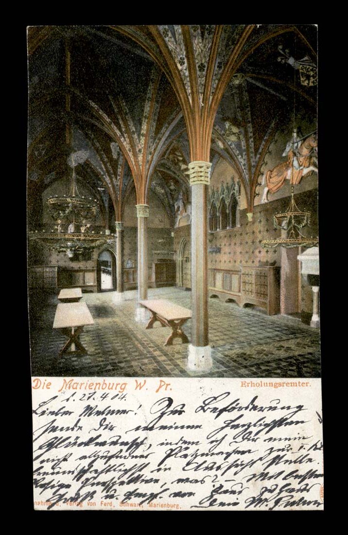 MARIENBURG (MALBORK) - ZAMEK, WNĘTRZE - IZBA KONWENTU 1904