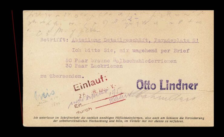 STETTIN (SZCZECIN) - FIRMA, SKLEP OBUWNICZY - ZAMÓWIENIE TOWARU 1923