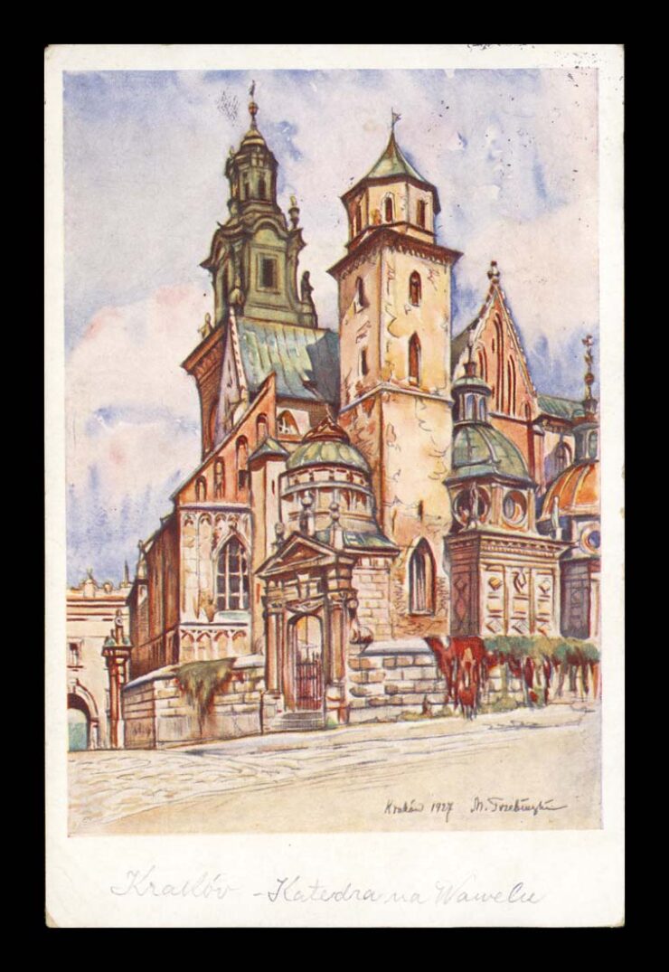 SIGN. M. TRZEBIŃSKI - KRAKÓW 1927, KATEDRA - MALARSTWO