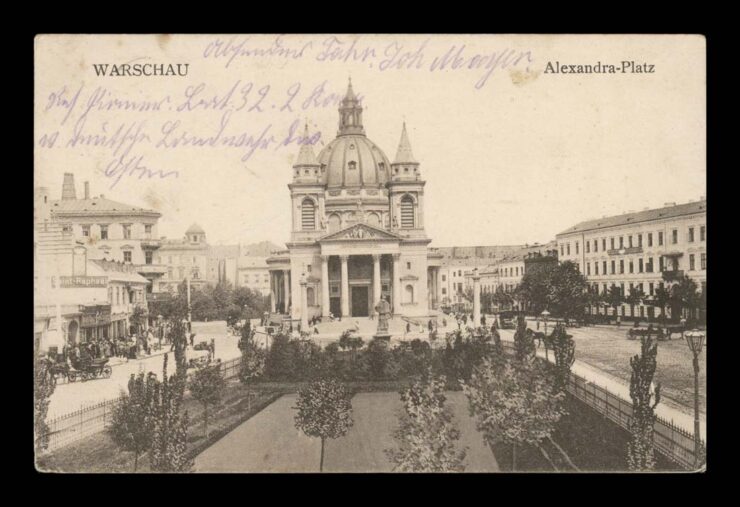 WARSCHAU, WARSZAWA, ALEXANDER PLATZ, DOROŻKI - FELD. 1916