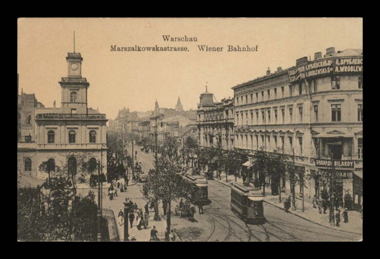 WARSCHAU, WARSZAWA, MARSZAŁKOWSKASTRASSE, BAHNHOF