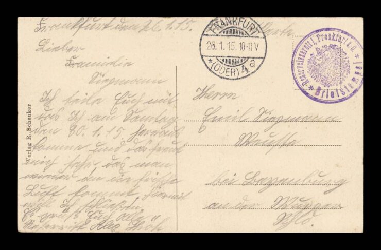 FRANKFURT AM ODER, SŁUBICE - KOMPANIA, WOJSKO, FELD. 1915