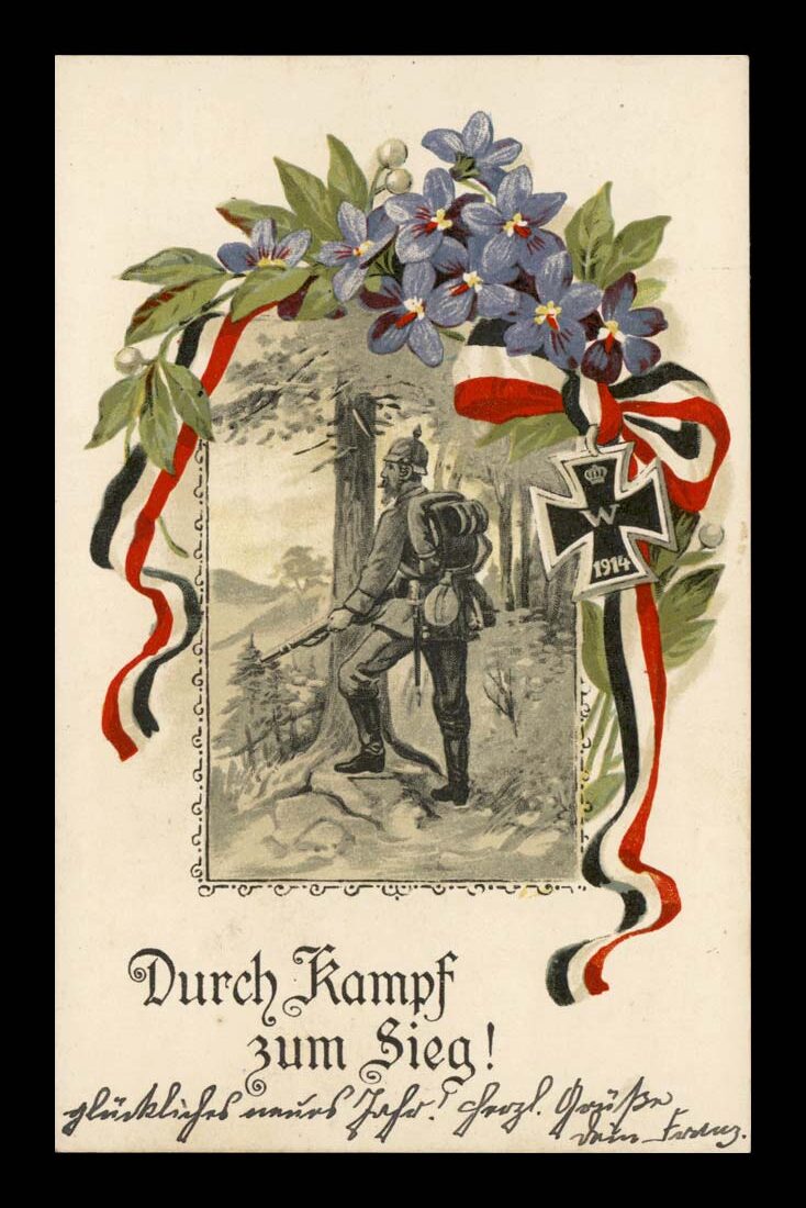 PATRIOTICA, ŻOŁNIERZ, ŻELAZNY KRZYŻ, PRUSY, FELDPOST 1917