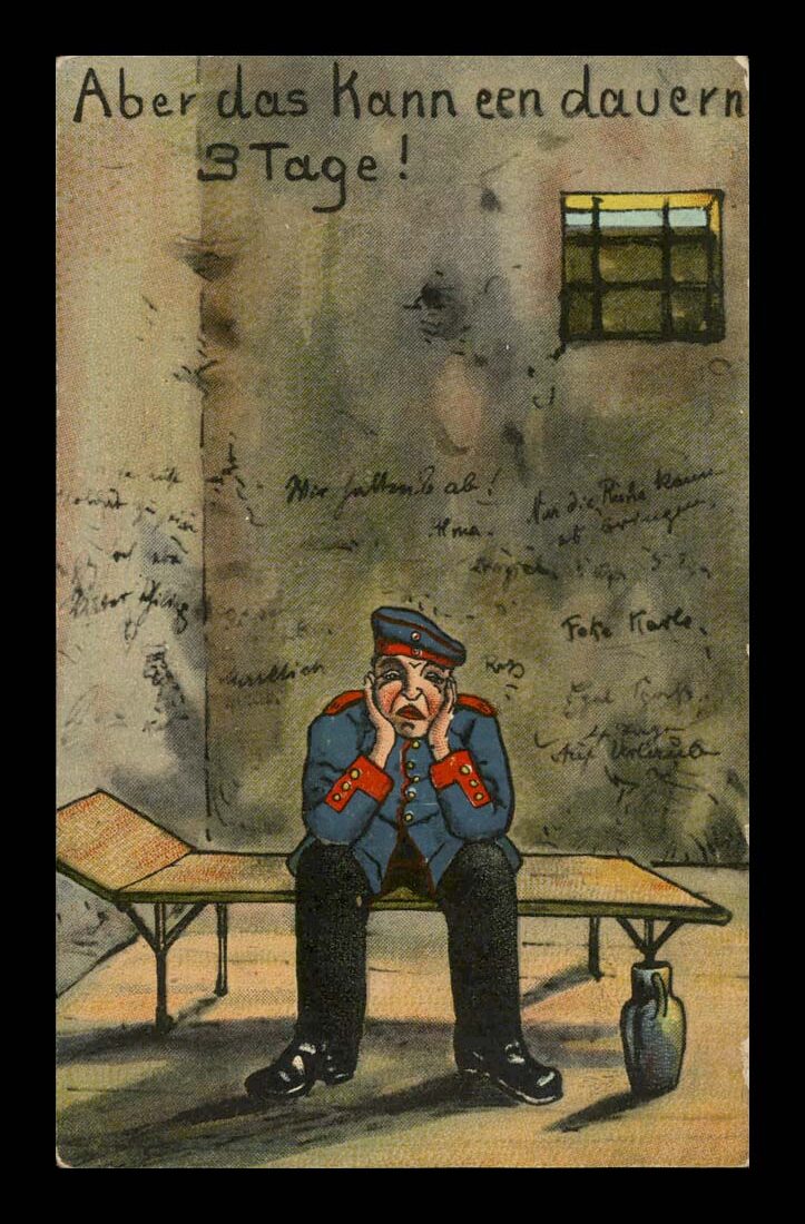 HUMOR WOJSKOWY, TO JESZCZE 3 DNI, CELA, ŻOŁNIERZ, FELD. 1912