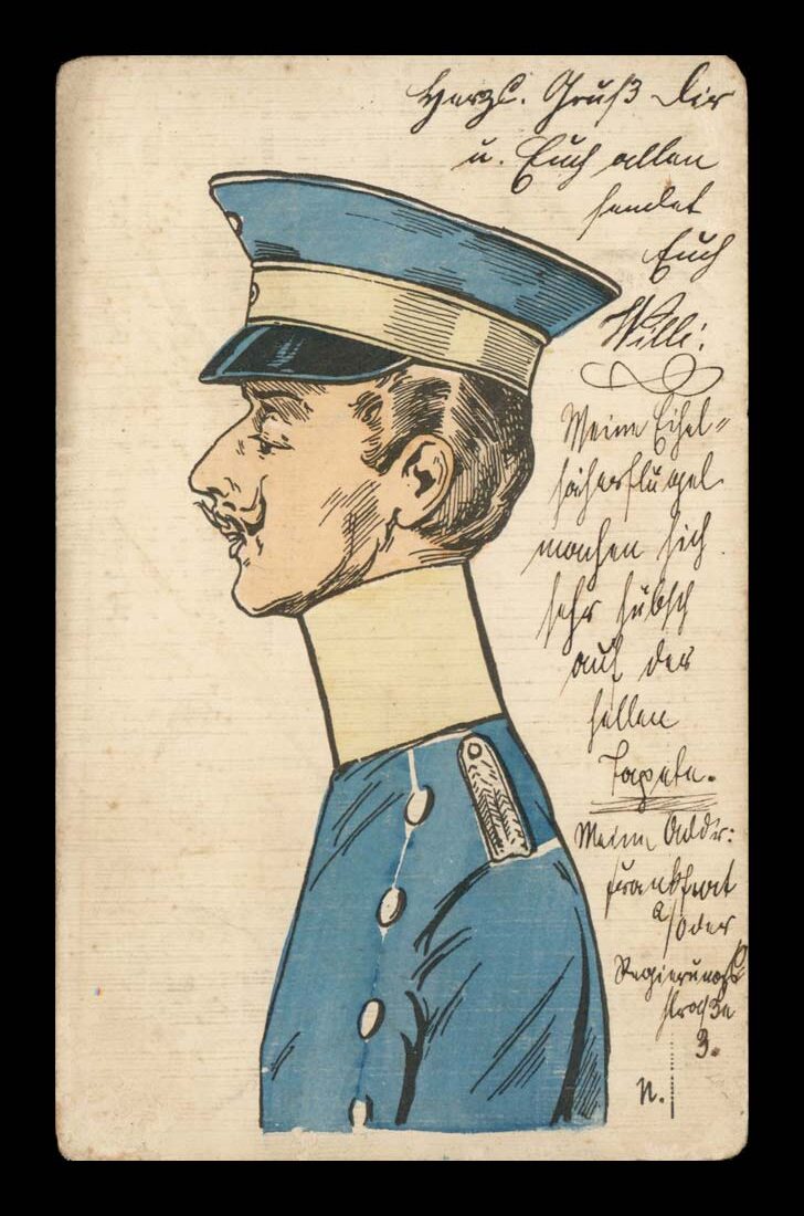 HUMOR WOJSKOWY, ŻOŁNIERZ, NIEMIECKI OFICER 1904