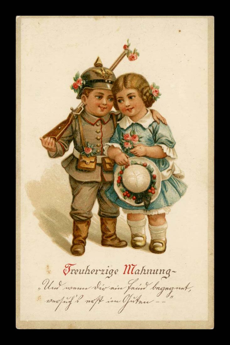MAŁY ŻOŁNIERZ, PARA, MUNDUR PRUSKI, BROŃ, FELDPOST 1916
