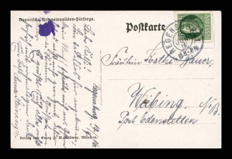 SIGN. RICH. KLEIN 1914 , CEGIEŁKA, INWALIDZI WOJENNI, ŻOŁNIERZ 1916