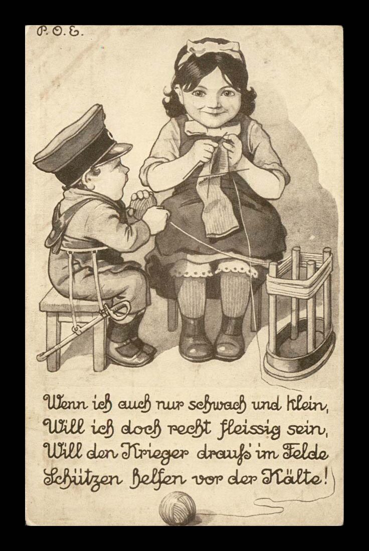 SIGN. PAUL OTTO ENGELHARDT, DZIECI WSPIERAJĄCE ŻOŁNIERZY, 1917