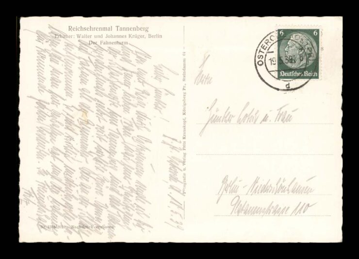 HOHENSTEIN (OLSZTYNEK), TANNENBERG, OSTERODE, WIEŻA FLAGOWA 1939