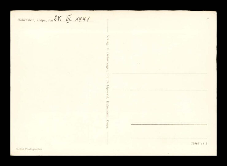 HOHENSTEIN (OLSZTYNEK), TANNENBERG, OSTERODE, 1941