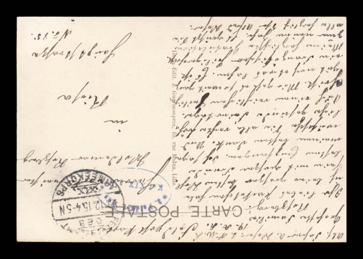 ZIMA, ŚWIĘTA, CHOINKA, ŚNIEG, FELDPOST 1915