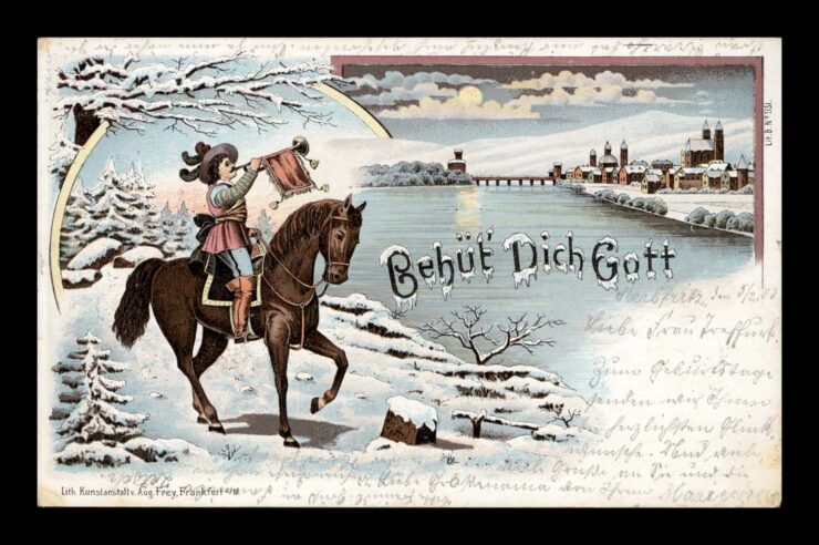 ZIMA, ŚWIĘTA, ŚNIEG, NIECH BÓG CIĘ CHRONI 1903