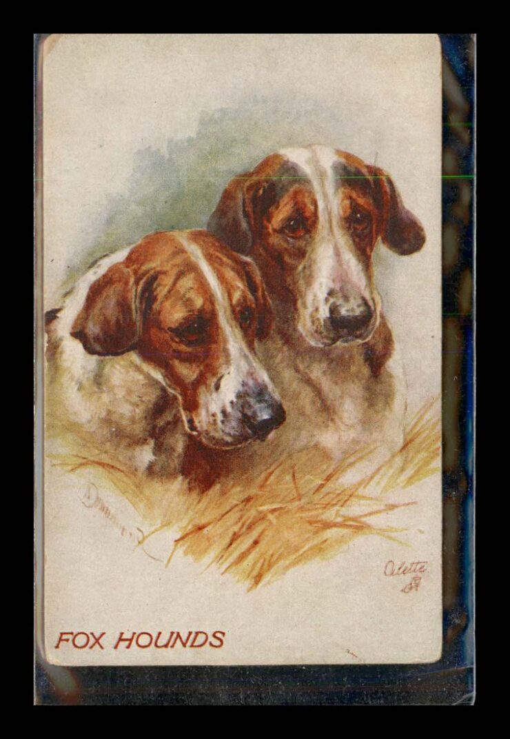 SIGN. FOX HOUNDS, PSY,  TUCK'S, LITHO