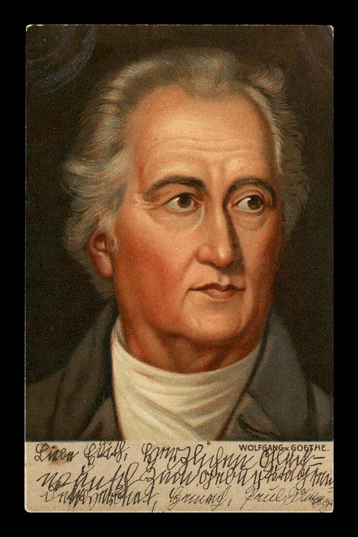 WOLFGANG VON GOETHE, POETA, PORTRET 1903