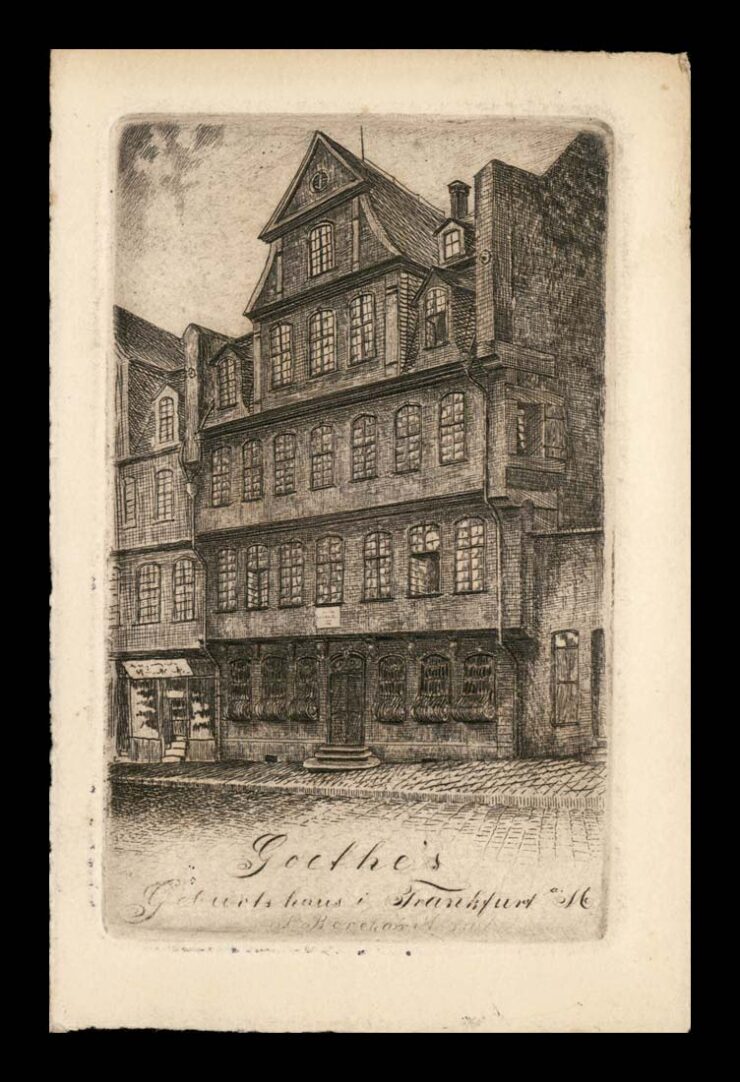 DOM RODZINNY, WOLFGANG VON GOETHE, TŁOCZONA, CZERPANY PAPIER 1943