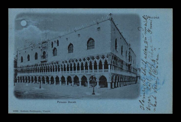 WENEZIA, PALAZZO DUCALE (PAŁAC DOŻÓW), KSIEŻYCOWA 1900