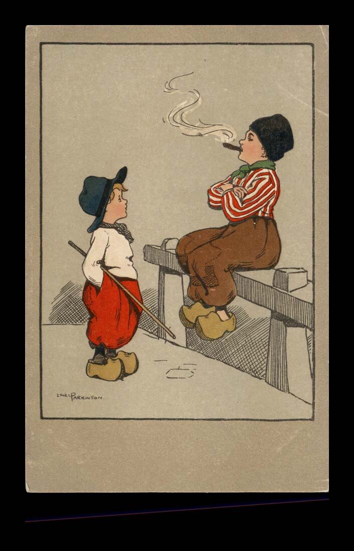 SIGN. PARKINSON. - ENVY (ZAZDROŚĆ), MOTYW HOLENDERSKI, CHODAKI 1919